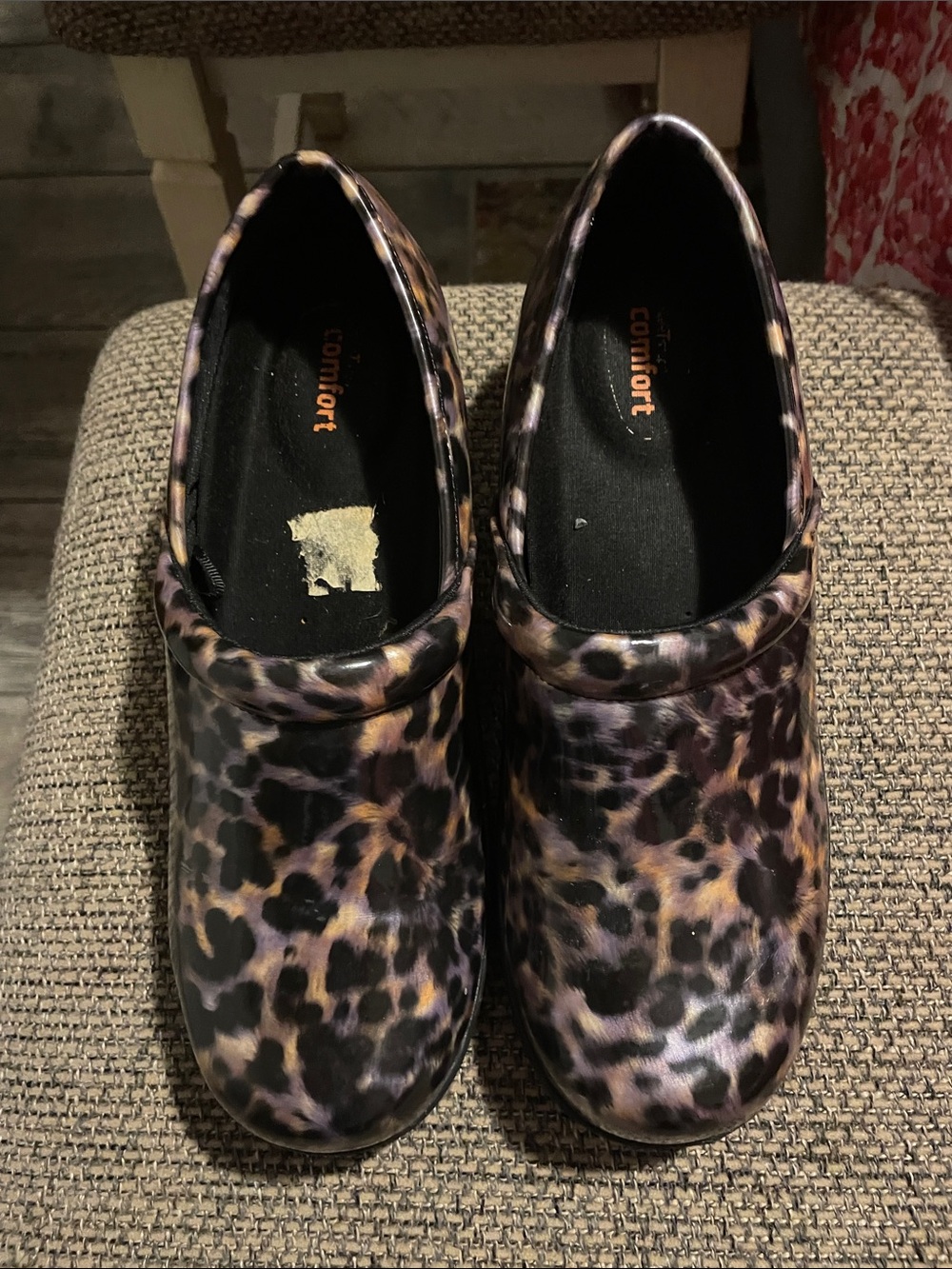 Leopard-Print Women's Clog Mules - Comfort
